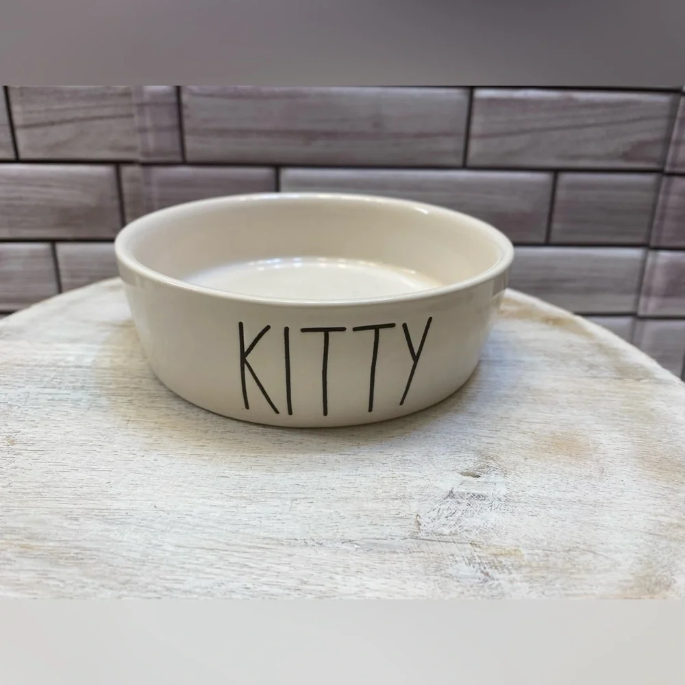 Rae Dunn 🐈 🐾 “KITTY“Pet Bowl for Cat& SM Dog New